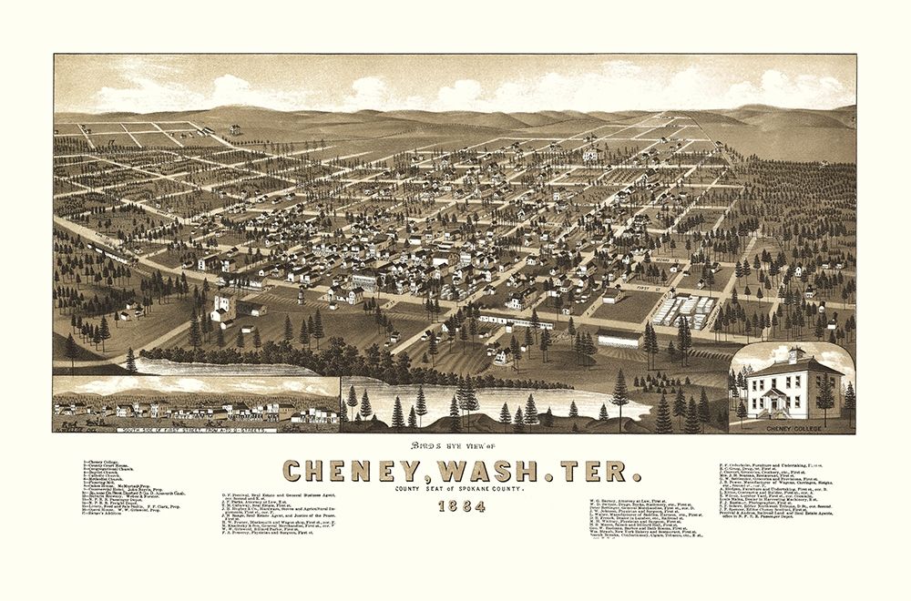 Cheney Washington - Wellge 1884 art print by Wellge for $57.95 CAD