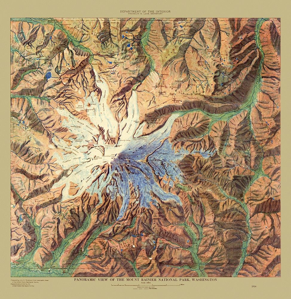 Mount Rainier National Park Washington art print by Renshawe for $57.95 CAD