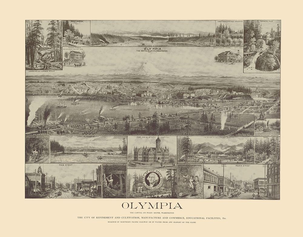 Olympia Washington - Lange 1903 art print by Lange for $57.95 CAD
