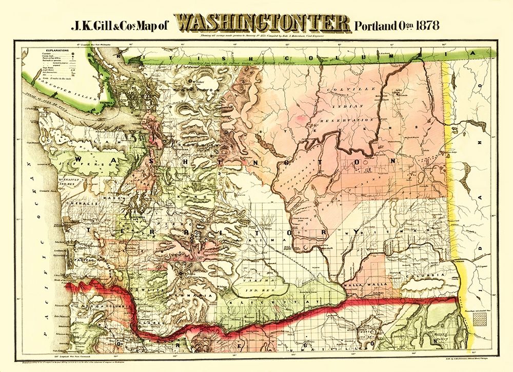 Washington Territory - Askevold 1878 art print by Askevold for $57.95 CAD