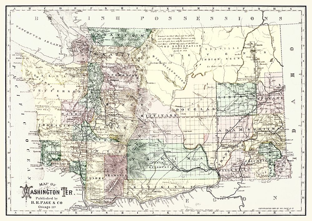 Washington Territory - Page 1883 art print by Page for $57.95 CAD