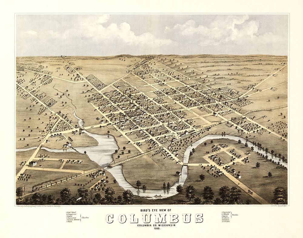 Columbus Wisconsin - Ruger 1868  art print by Ruger for $57.95 CAD