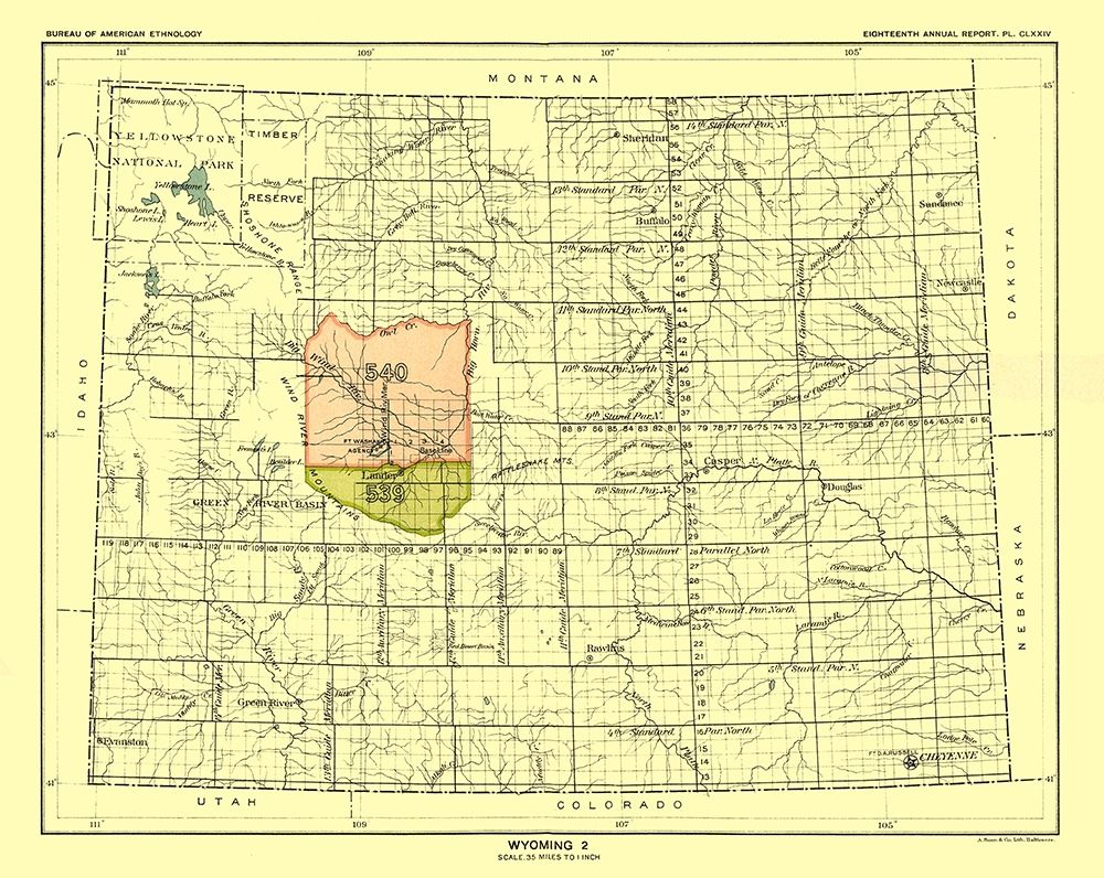 Wyoming - Hoen 1896 art print by Hoen for $57.95 CAD