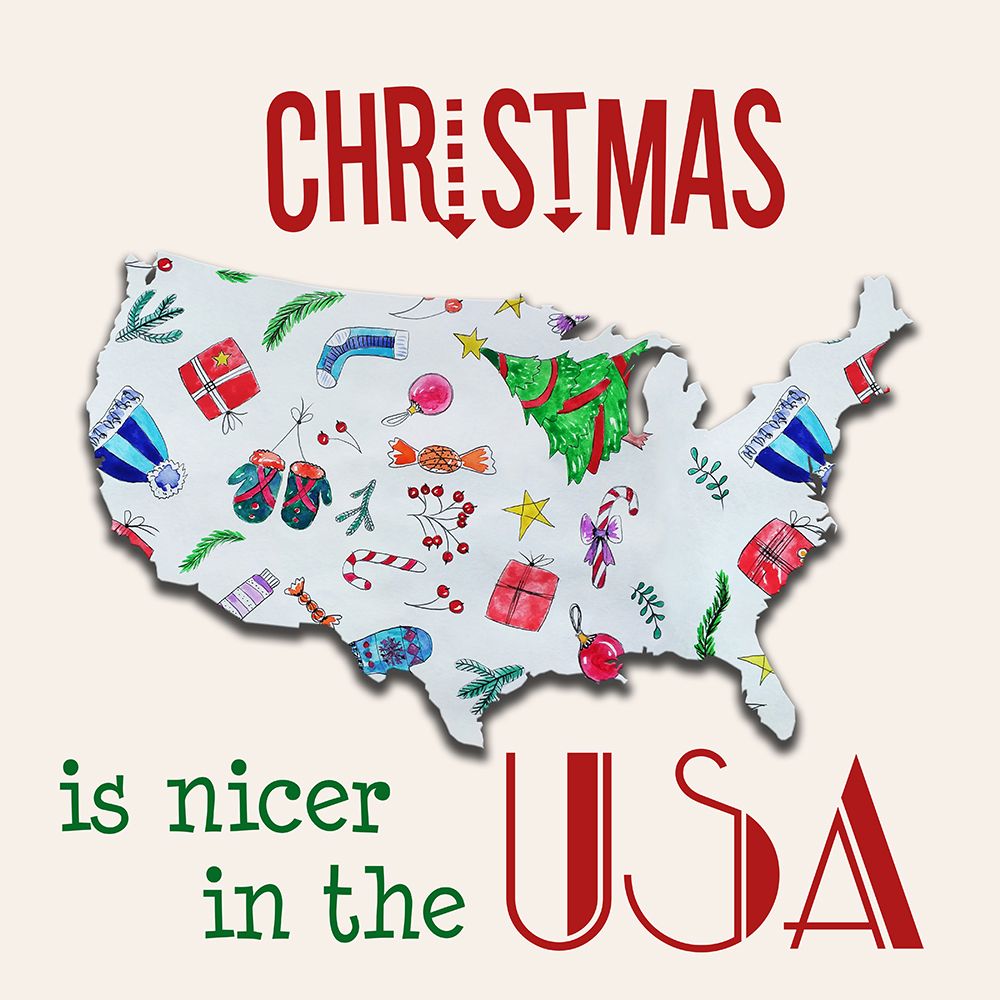 USA Christmas art print by Jamie Phillip for $57.95 CAD