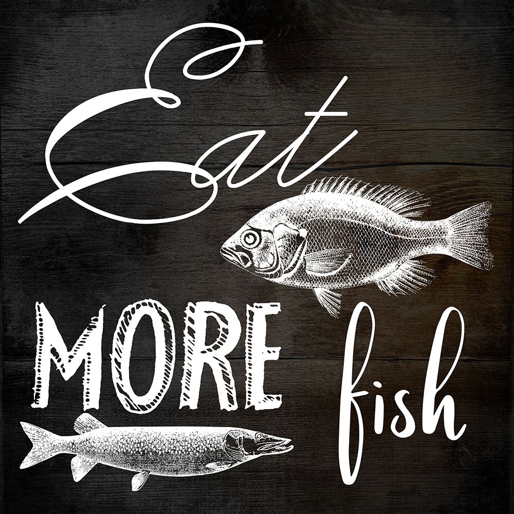 Eat More Fish art print by Jamie Phillip for $57.95 CAD