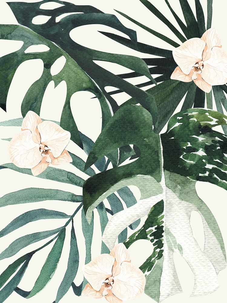 Tropical Leaves Green II Poster art print by Urban Road for $57.95 CAD