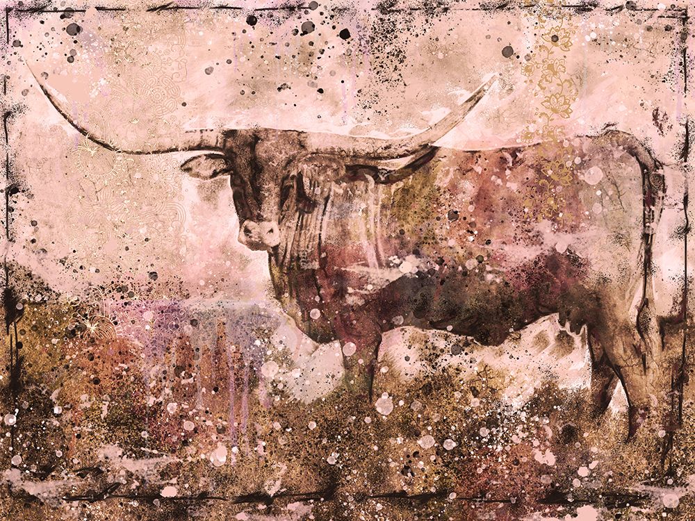 Long Horn ocher tint art print by Marta Wiley for $57.95 CAD