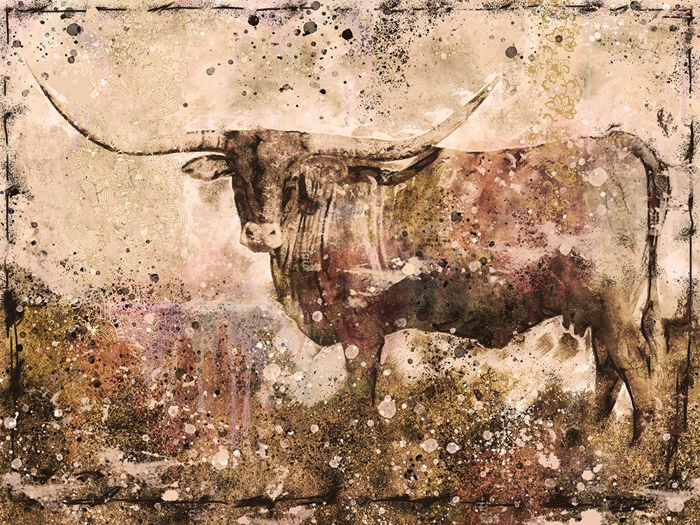 Long Horn Sepia art print by Marta Wiley for $57.95 CAD