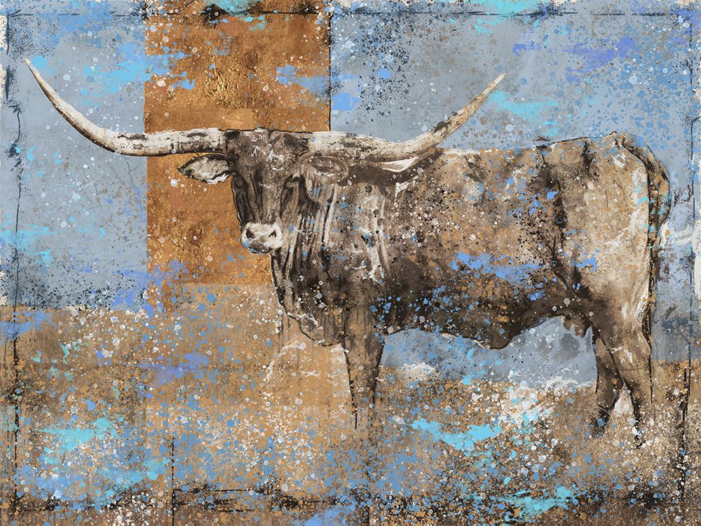 Long Horn Blue art print by Marta Wiley for $57.95 CAD