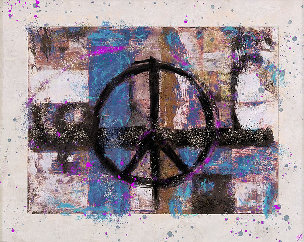PEACE Blue art print by Marta Wiley for $57.95 CAD