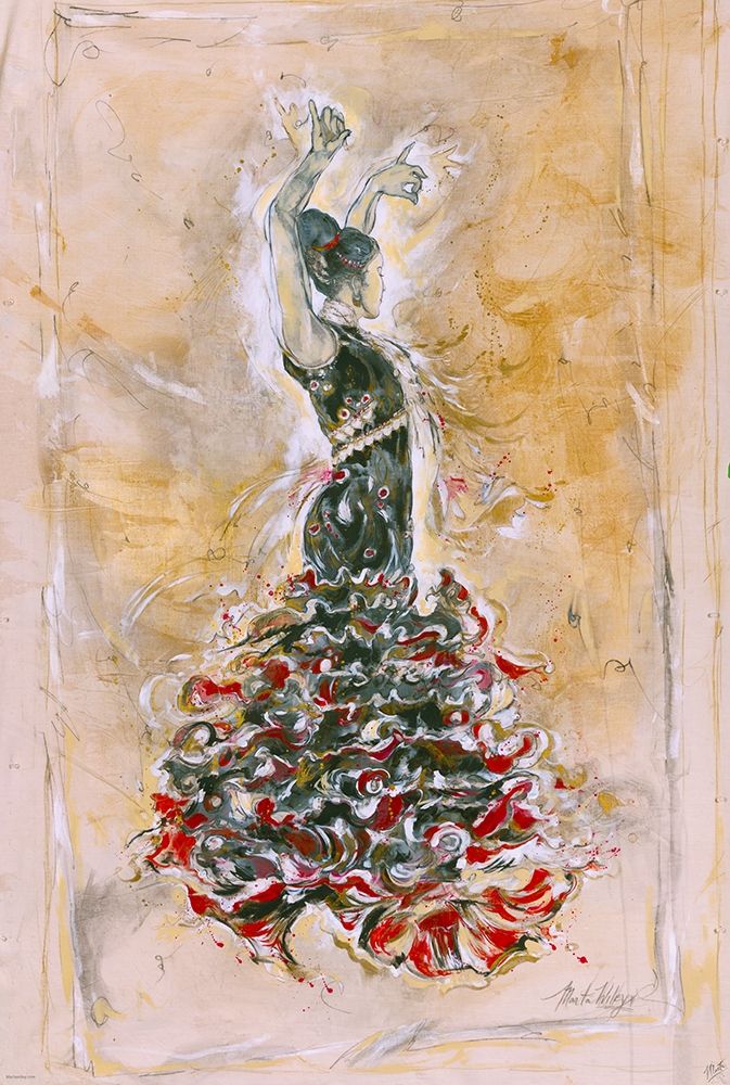Sepia Flamenco Dancer art print by Marta Wiley for $57.95 CAD