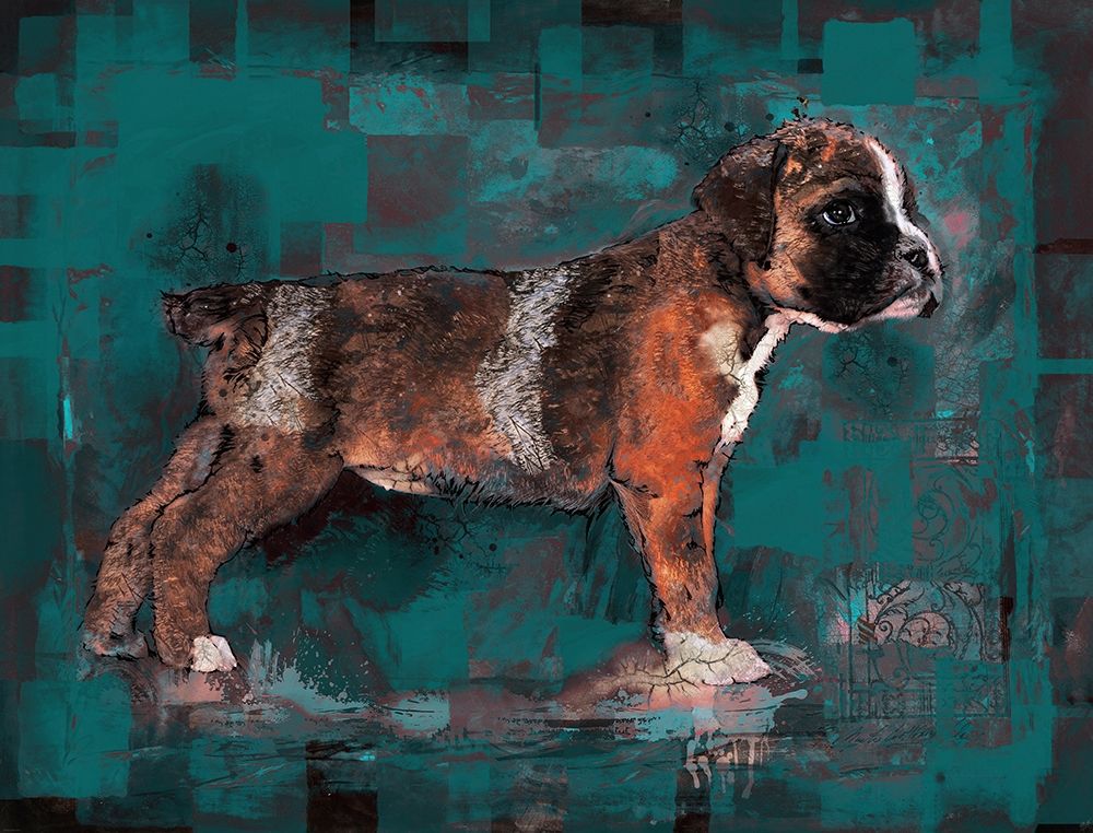 Teal Pup art print by Marta Wiley for $57.95 CAD