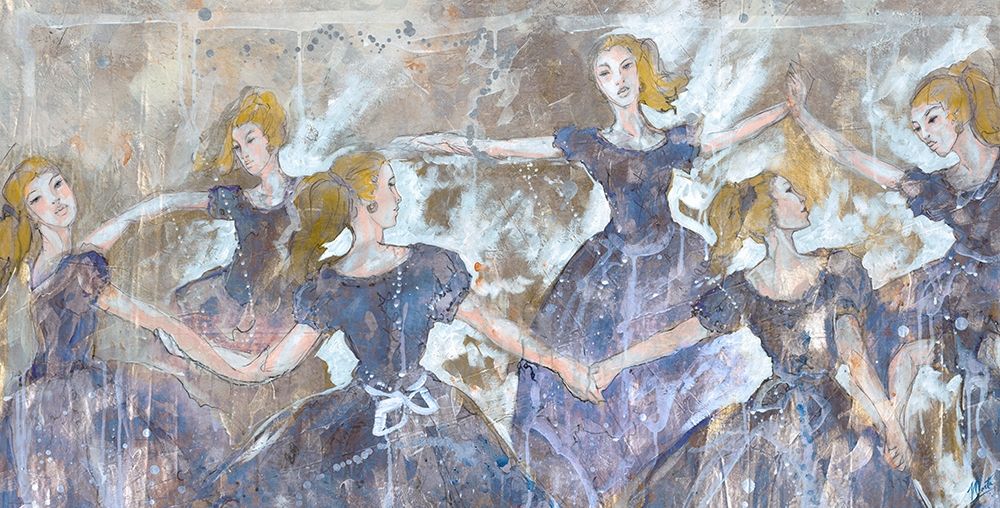 Dancers In Blue Close Up art print by Marta Wiley for $57.95 CAD