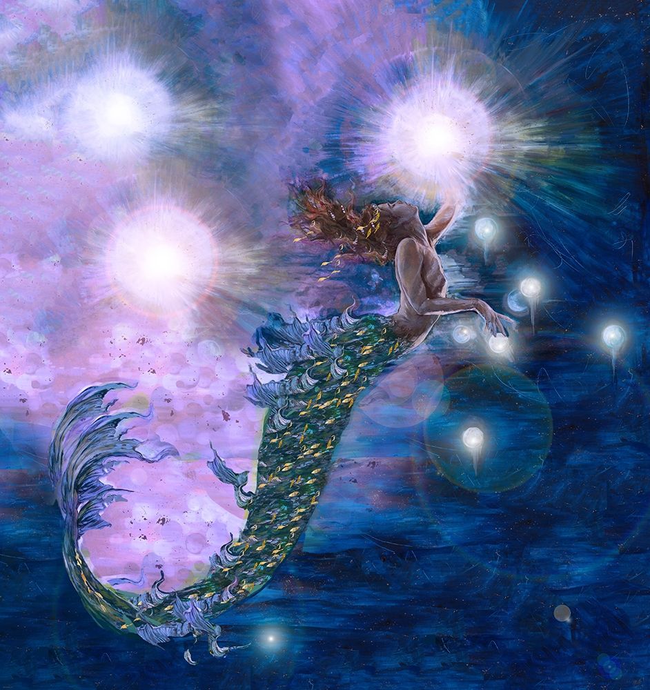Mermaid blue tint art print by Marta Wiley for $57.95 CAD