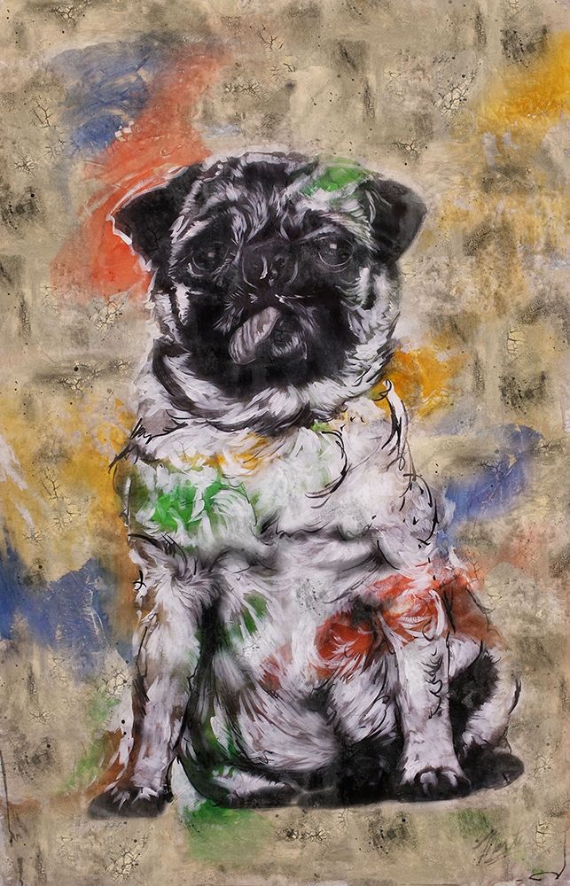 Colorful Dog IV art print by Marta Wiley for $57.95 CAD