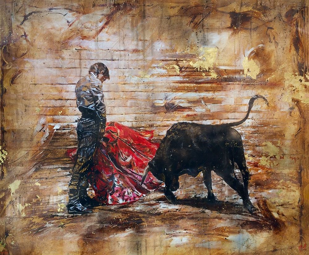 Bull Fighter Dark art print by Marta Wiley for $57.95 CAD