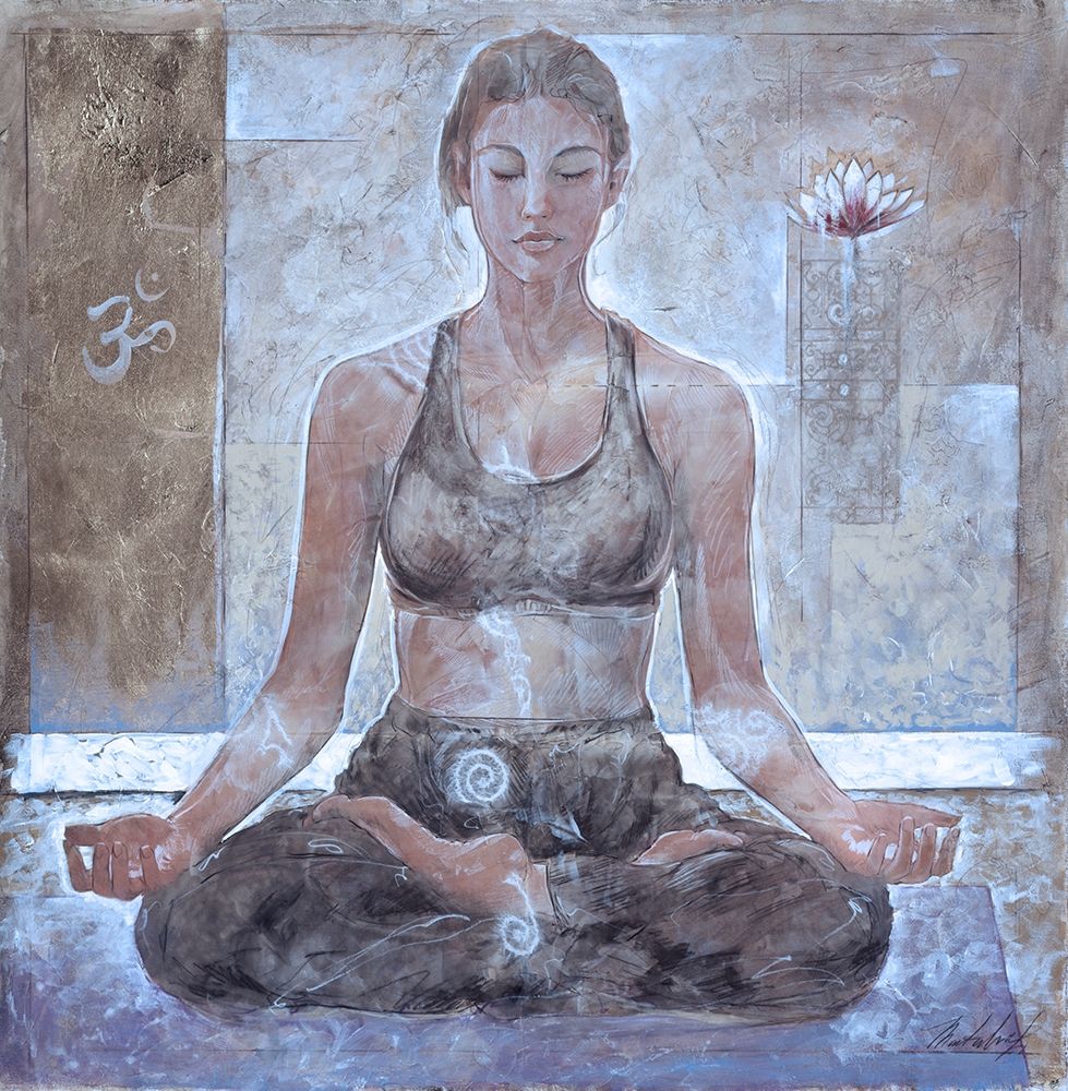 Yoga I- Sepia art print by Marta Wiley for $57.95 CAD