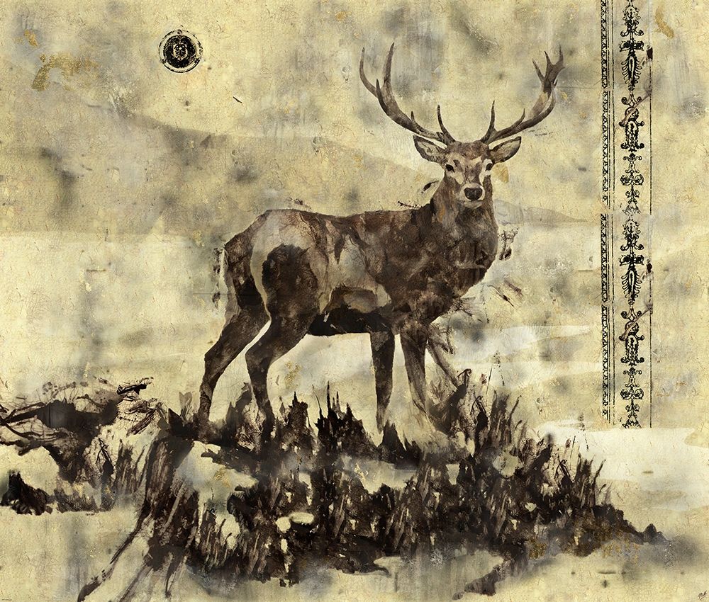 Stag I- Dark art print by Marta Wiley for $57.95 CAD