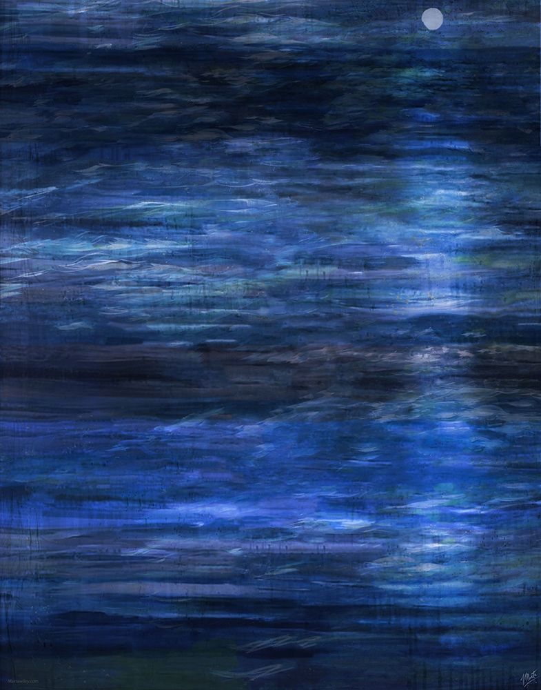 Night Blue Ocean art print by Marta Wiley for $57.95 CAD