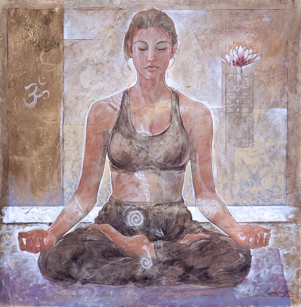 Yoga III- Beige Light art print by Marta Wiley for $57.95 CAD