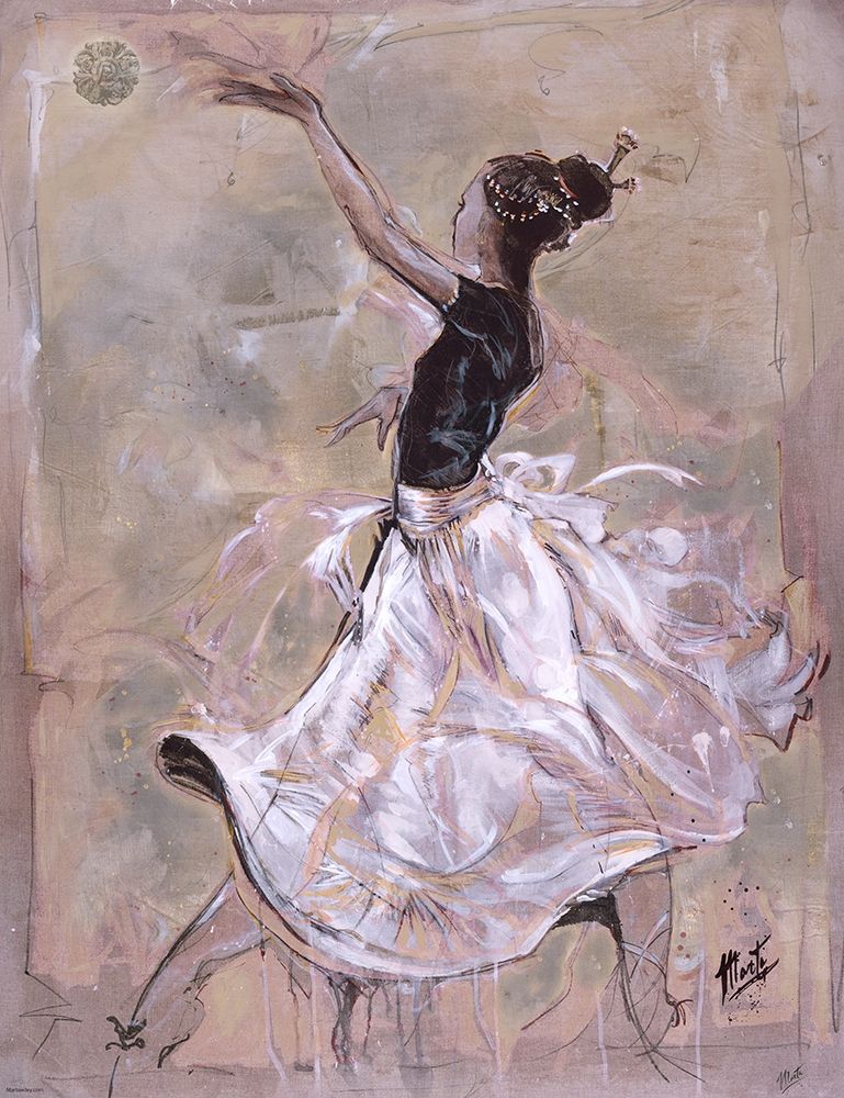 Dancer on Linen- Light art print by Marta Wiley for $57.95 CAD