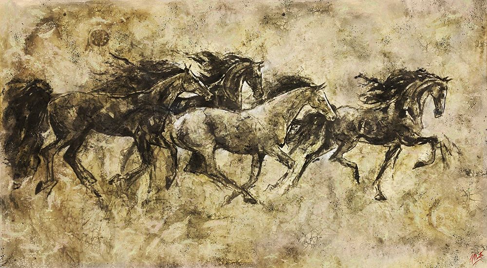 Horses Running I art print by Marta Wiley for $57.95 CAD