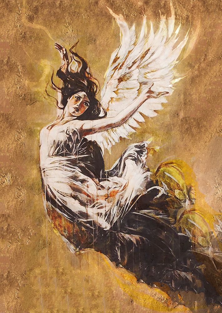Falling Angel VII art print by Marta Wiley for $57.95 CAD