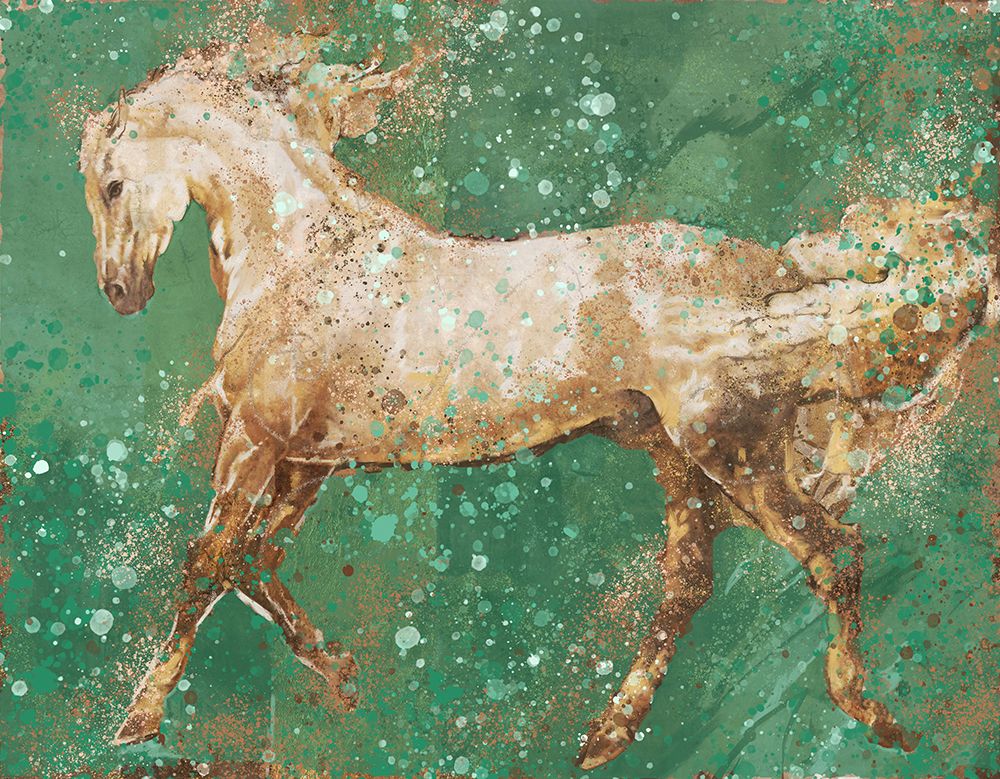 Fibonacci Green Horse art print by Marta Wiley for $57.95 CAD