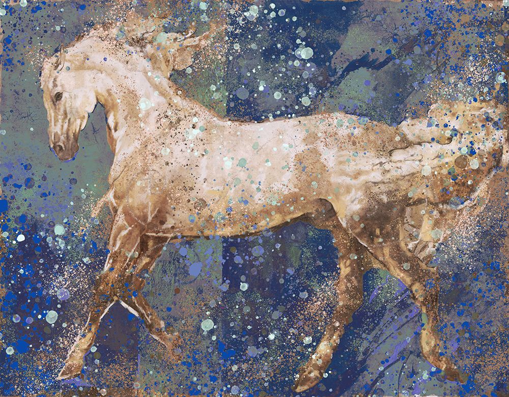 Fibonacci Blue Horse art print by Marta Wiley for $57.95 CAD