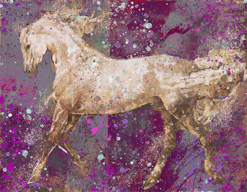 Fibonacci purple Horse art print by Marta Wiley for $57.95 CAD