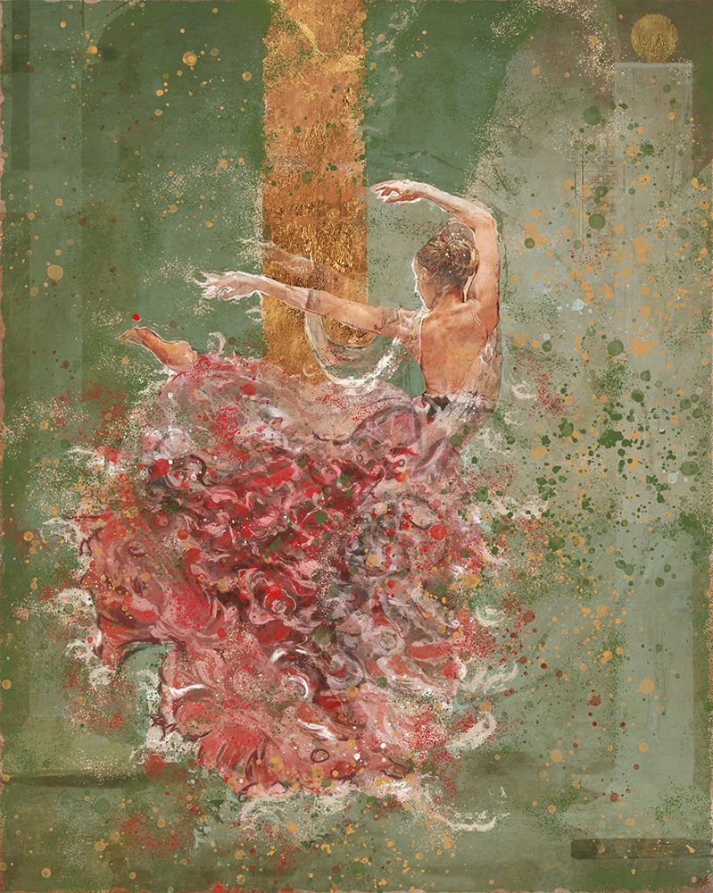 Temple Dancer green art print by Marta Wiley for $57.95 CAD