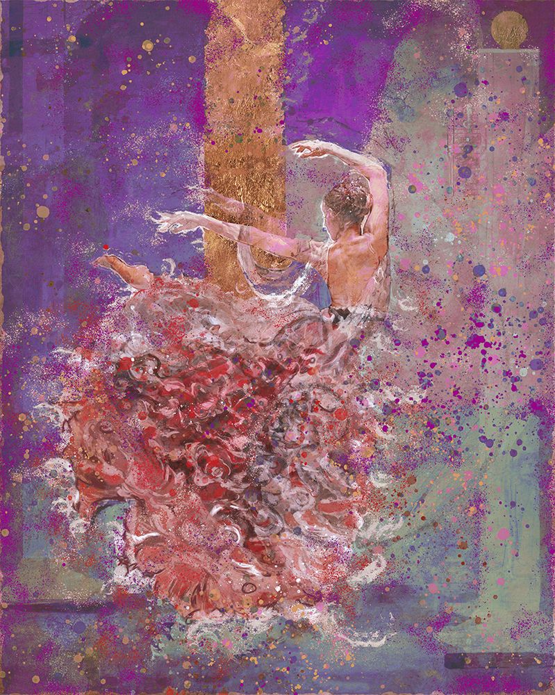 Temple dancer purple pink art print by Marta Wiley for $57.95 CAD