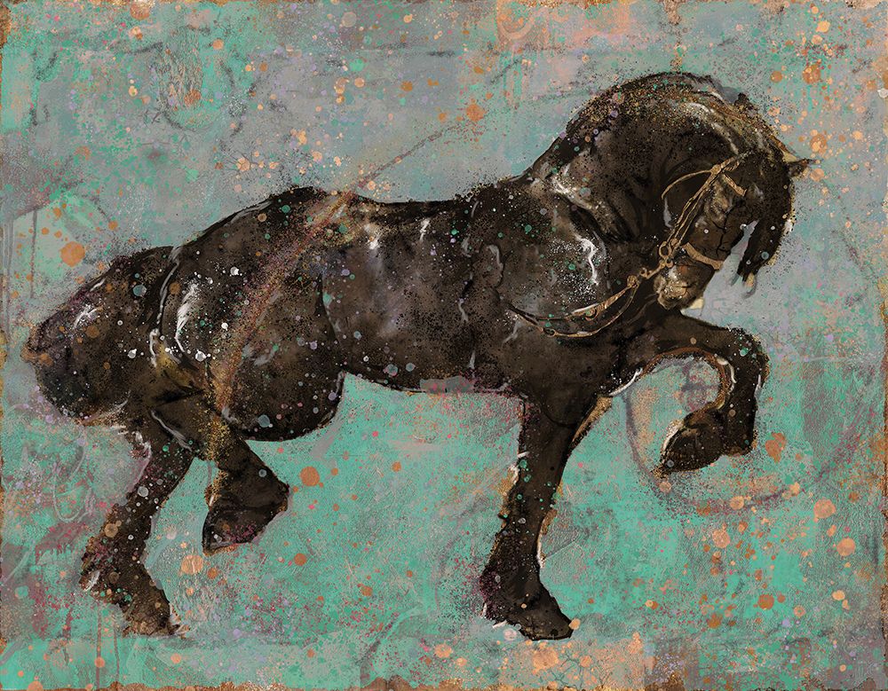 Fibonaccihorse green horse II art print by Marta Wiley for $57.95 CAD