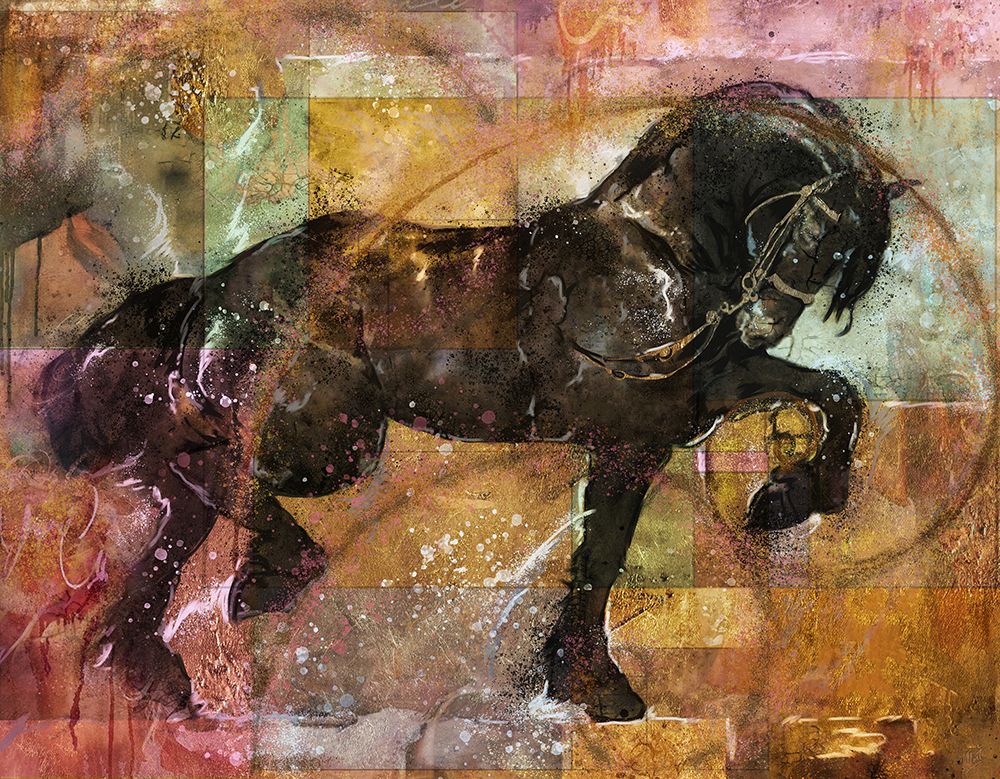 Fibonacci horse colorful art print by Marta Wiley for $57.95 CAD