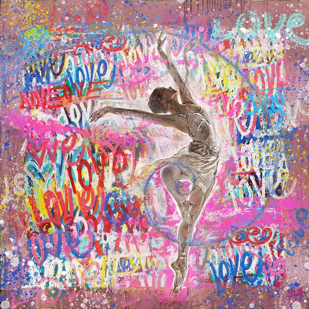 Graffiti Ballerina art print by Marta Wiley for $57.95 CAD