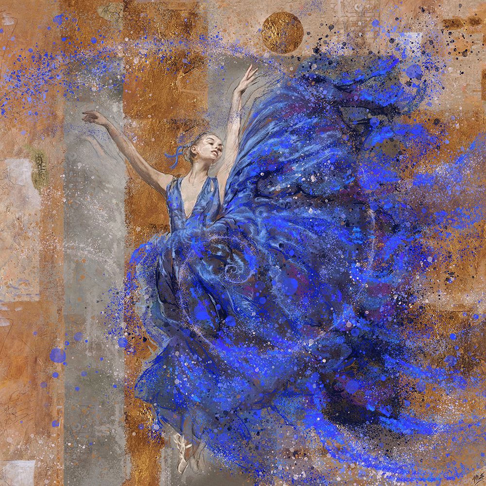 Fibonacci Blue Ballerina art print by Marta Wiley for $57.95 CAD