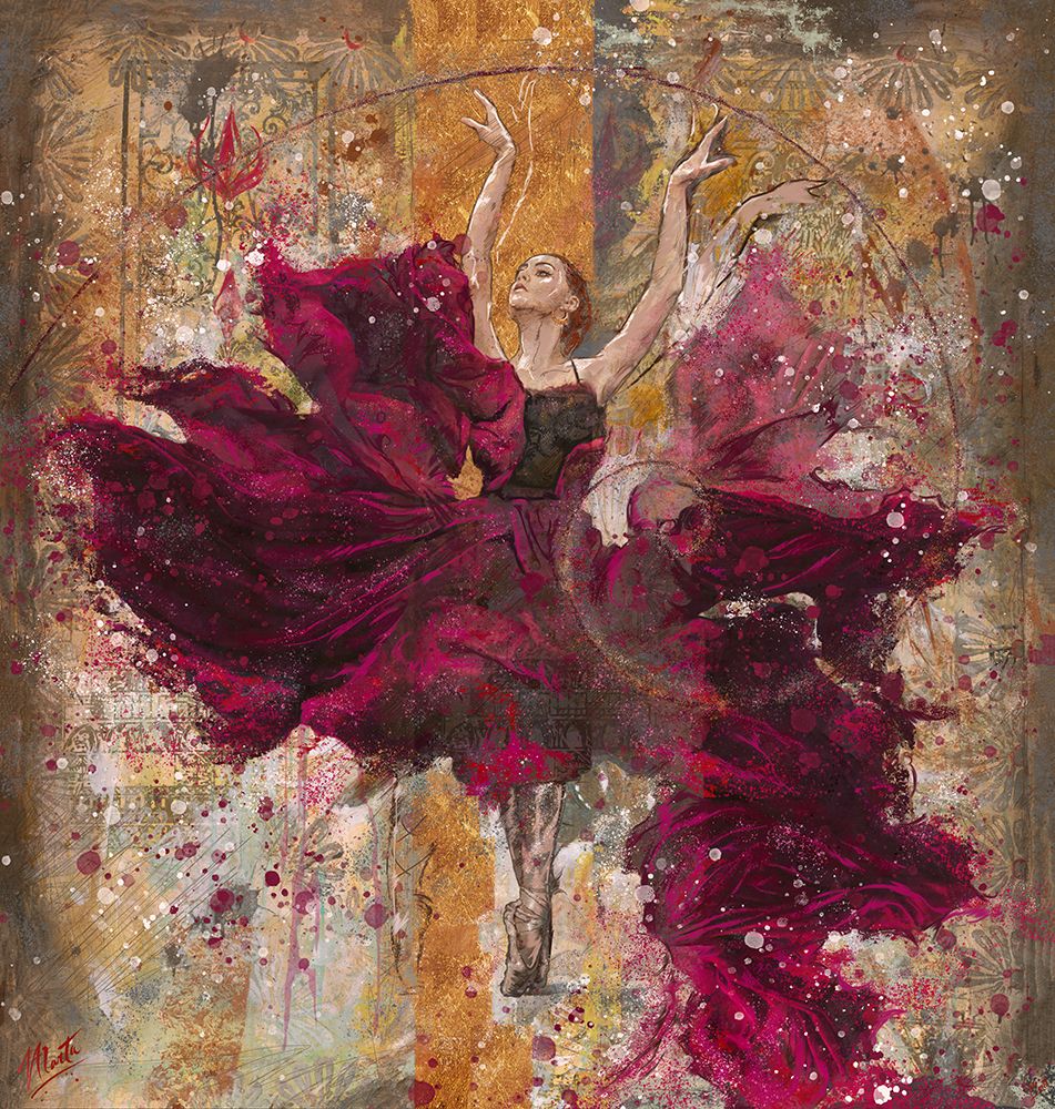 Fibonacci Indigo Ballerina art print by Marta Wiley for $57.95 CAD
