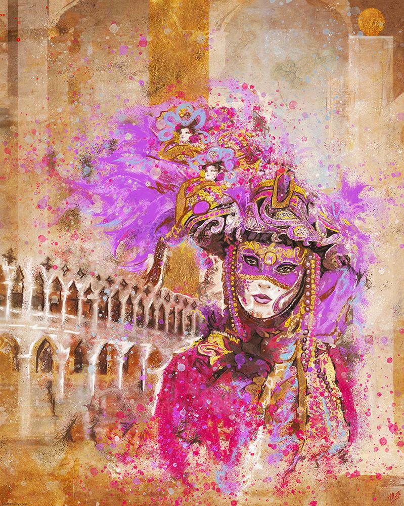 Venice Feather Hat art print by Marta Wiley for $57.95 CAD