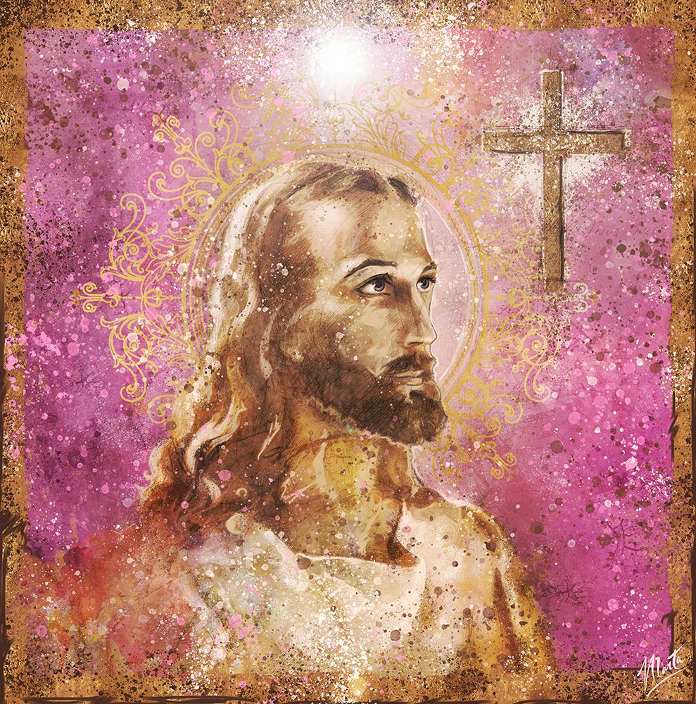 Jesus Rock Star Pink art print by Marta Wiley for $57.95 CAD