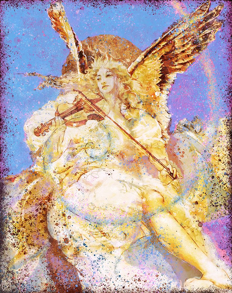 Fibonacci Angel Blue art print by Marta Wiley for $57.95 CAD