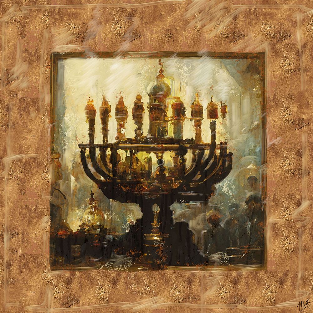 Abstract Menorah II art print by Marta Wiley for $57.95 CAD