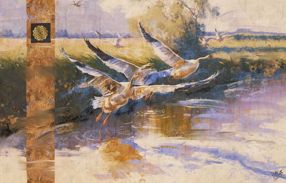 Geese I art print by Marta Wiley for $57.95 CAD