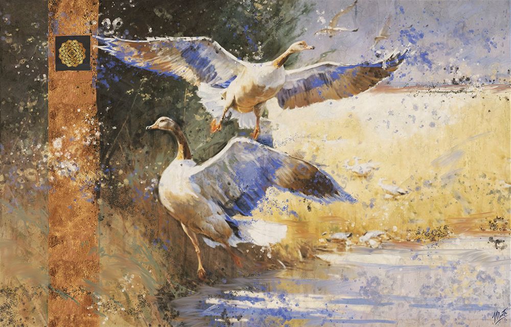 Goose II-gold art print by Marta Wiley for $57.95 CAD