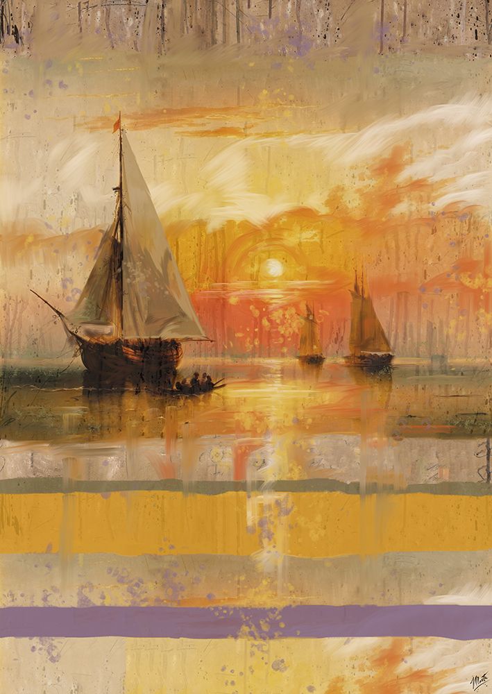 Sailing Sun Abstract art print by Marta Wiley for $57.95 CAD