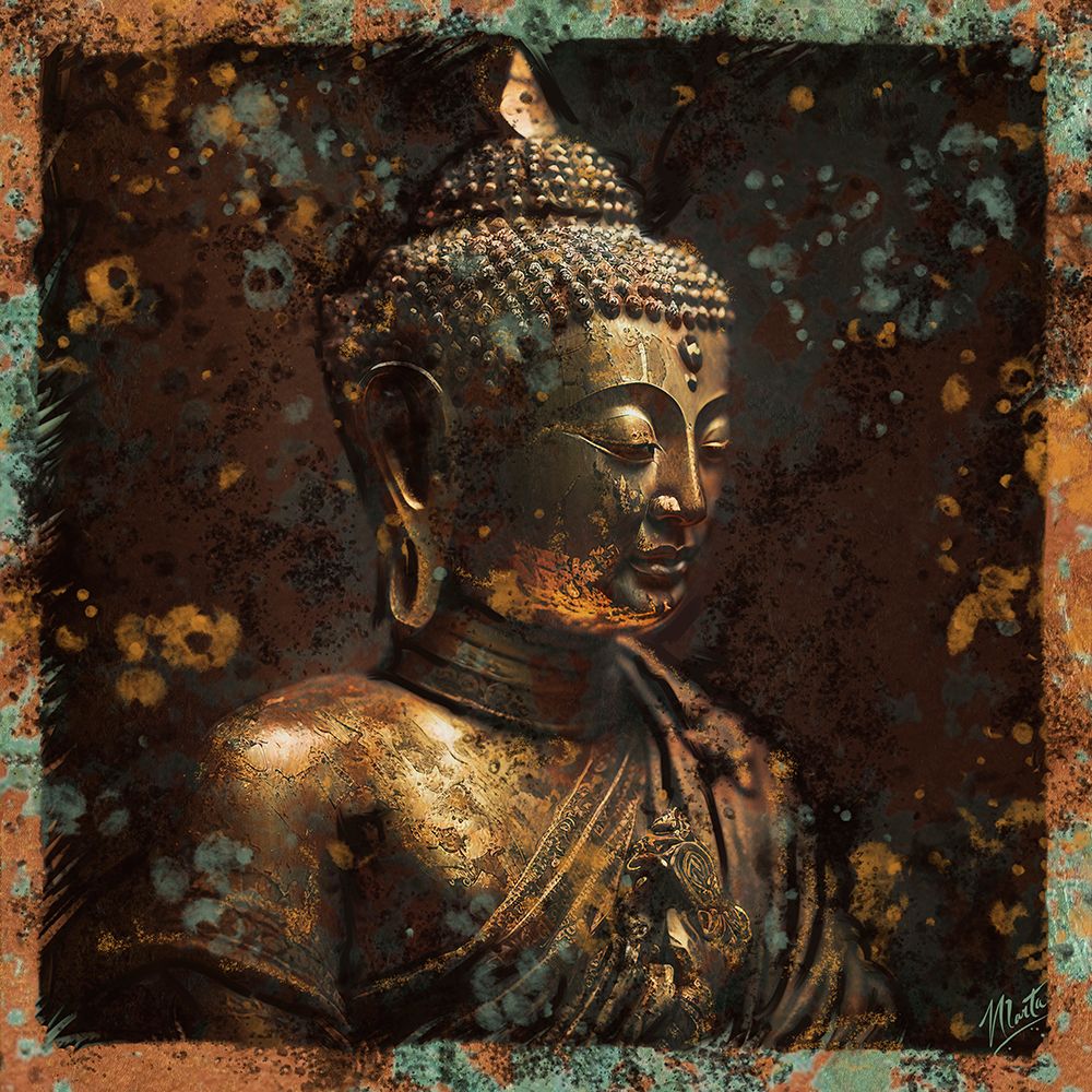 Gold Buddah I art print by Marta Wiley for $57.95 CAD