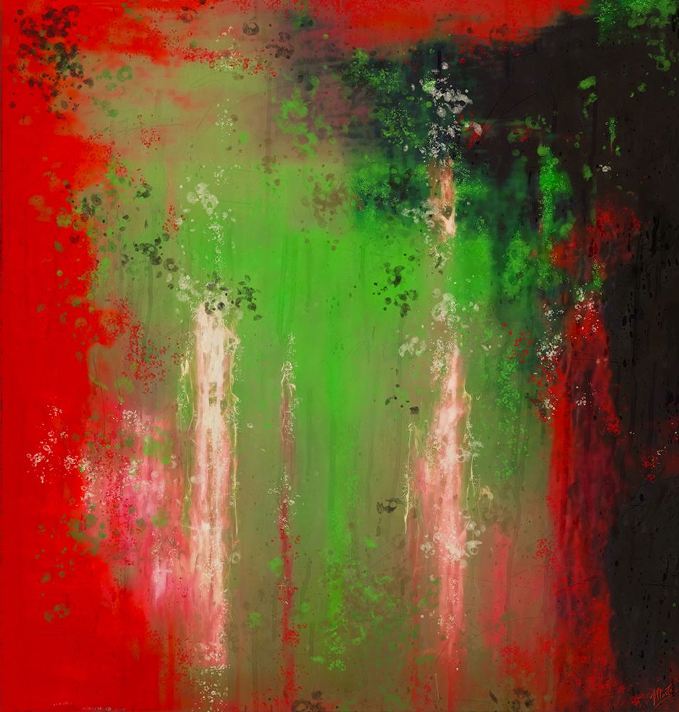 Abstract Red Green art print by Marta Wiley for $57.95 CAD