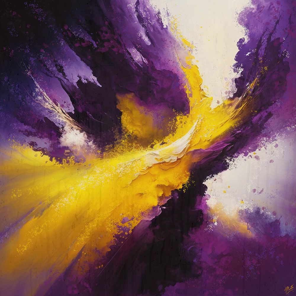 Abstract Yellow Purple art print by Marta Wiley for $57.95 CAD