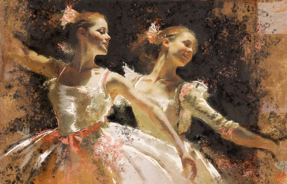 Ballerinas in oil II art print by Marta Wiley for $57.95 CAD