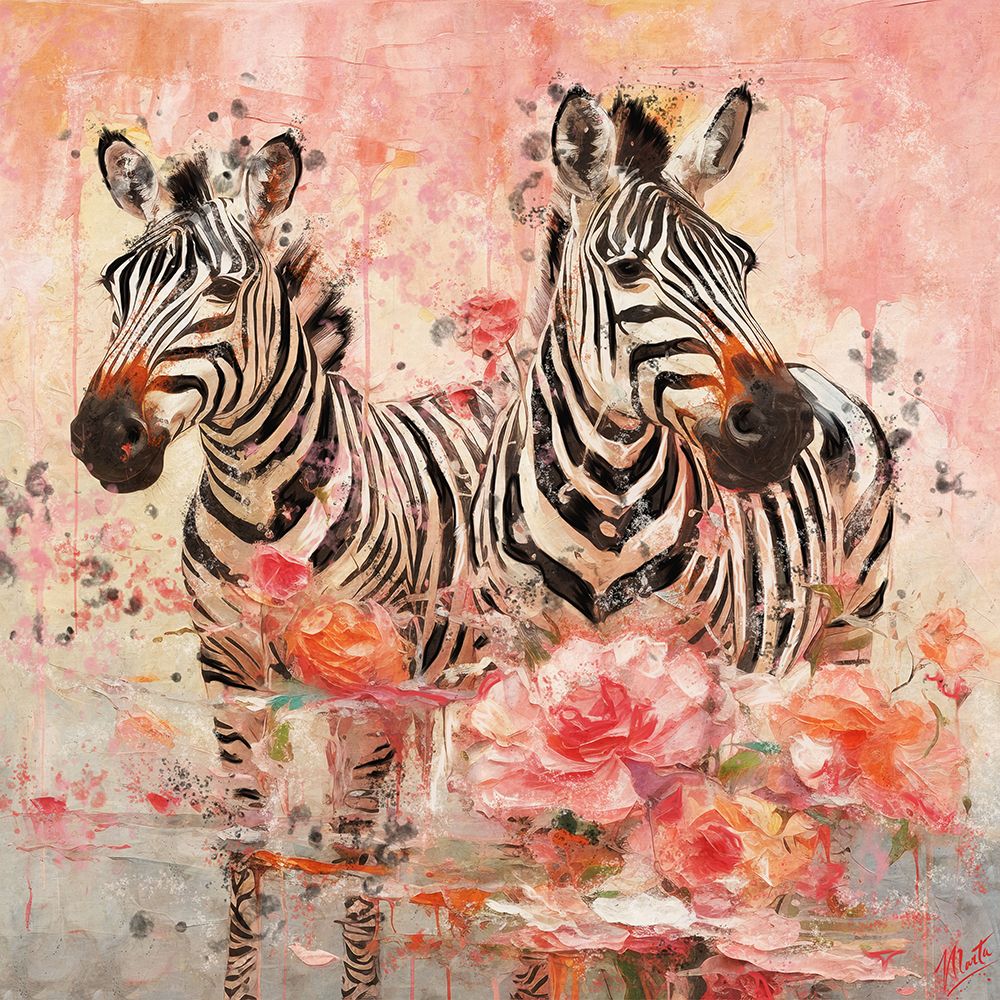 Zebra Rose II art print by Marta Wiley for $57.95 CAD