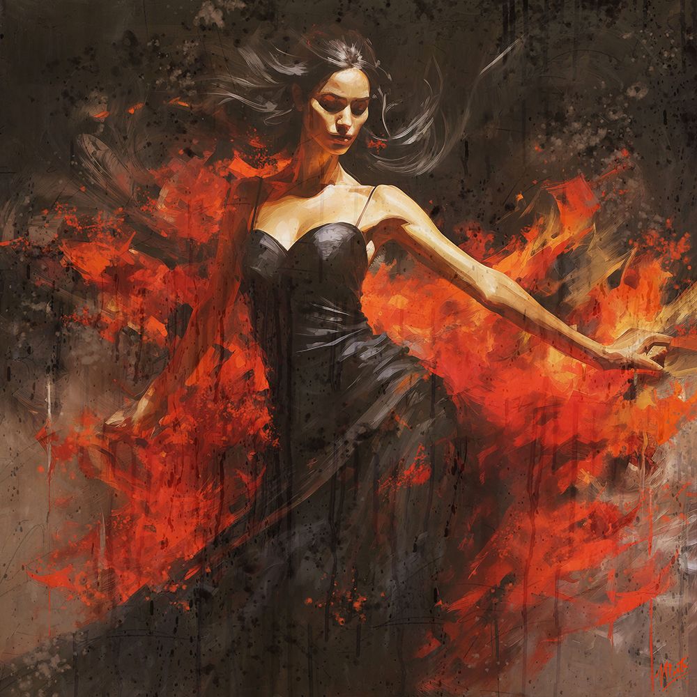Flamenco Fire I art print by Marta Wiley for $57.95 CAD